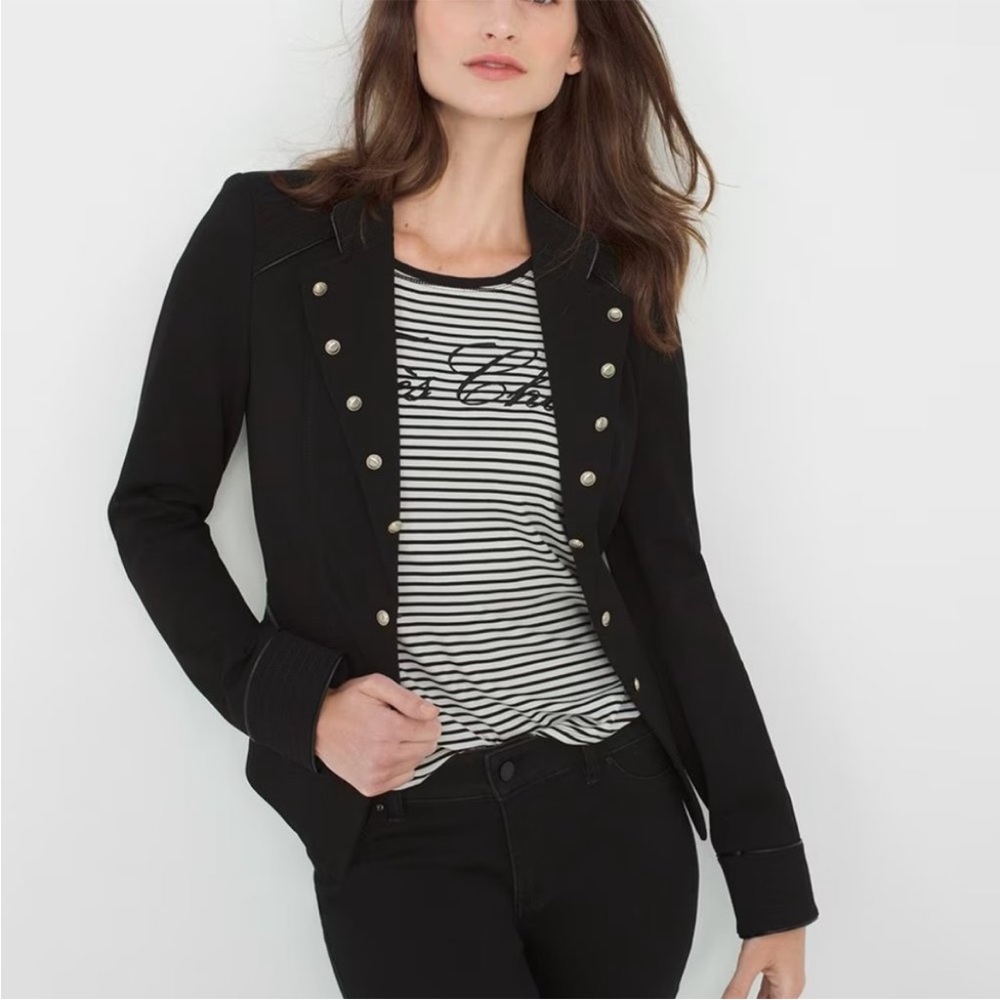 White House black market Ponte Military style blazer jacket - Picture 2 of 14